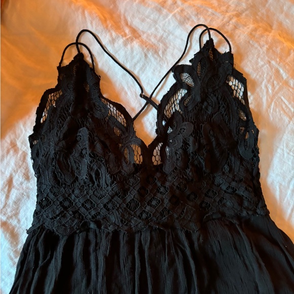 Free People Ling Black Lacy Dress - Picture 3 of 6